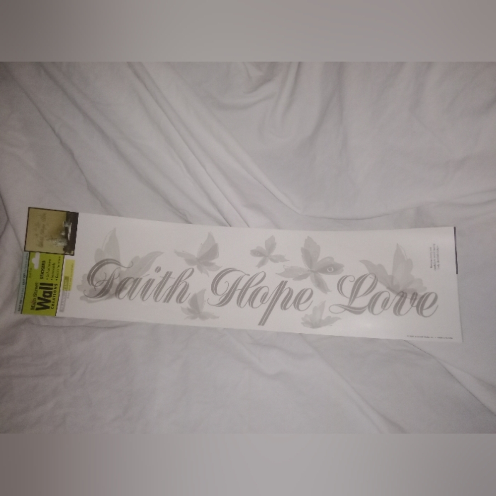 Faith Hope Love Wall Decal Wall Decor by Main Street Wall Creations